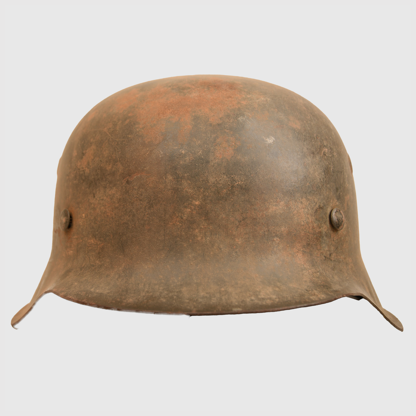 German WWII M42 Combat Helmet with Field-Made Cover