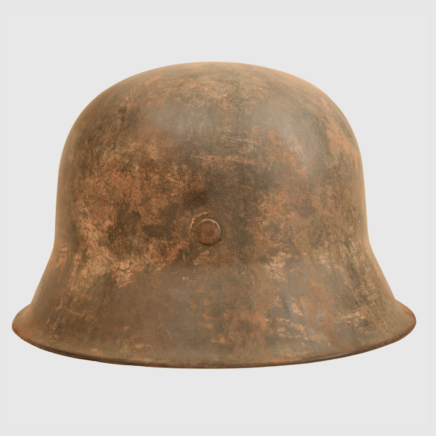 German WWII M42 Combat Helmet with Field-Made Cover