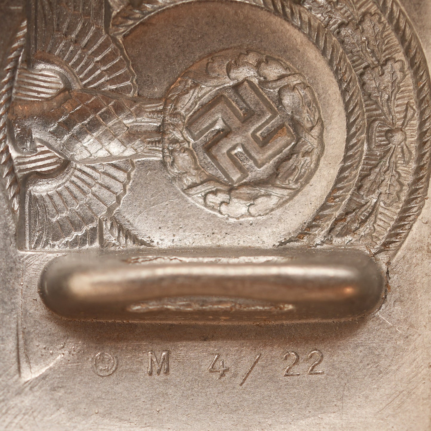 German WWII SA Wehrmannschaft Belt Buckle – Marked ‘RZM 4/22’