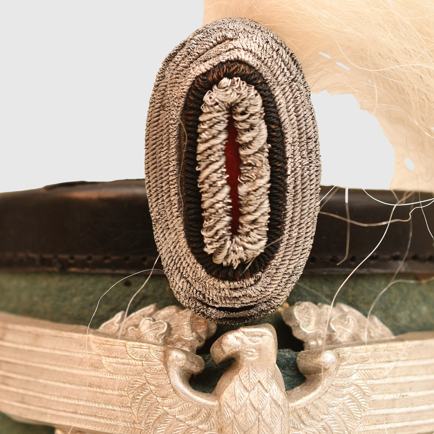 German WWII Schutzpolizei Officer’s Shako with Parade Plume