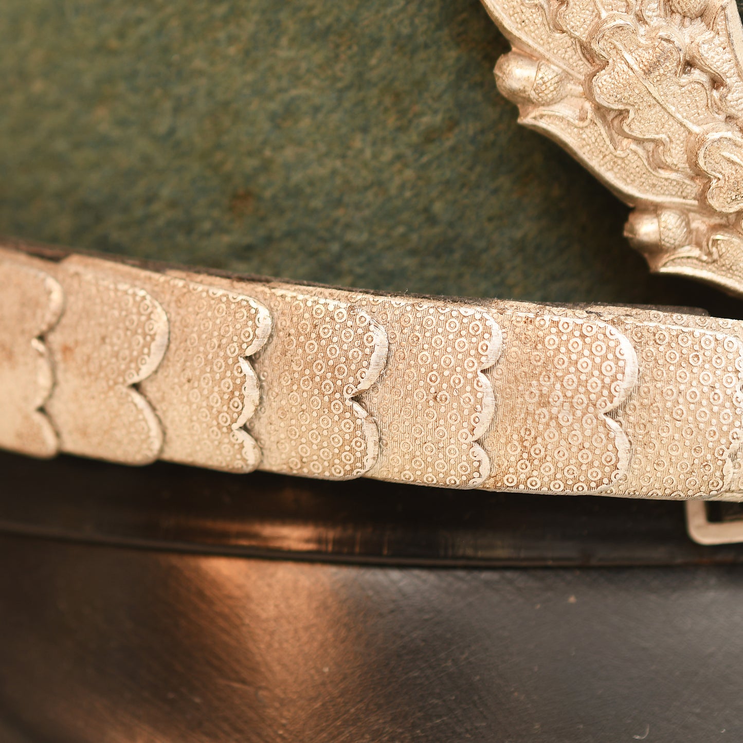 German WWII Schutzpolizei Officer’s Shako with Parade Plume