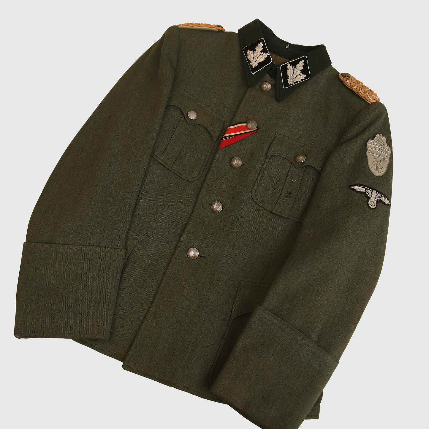 German WWII Waffen-SS Brigadeführer’s Field-Grey Combat Tunic