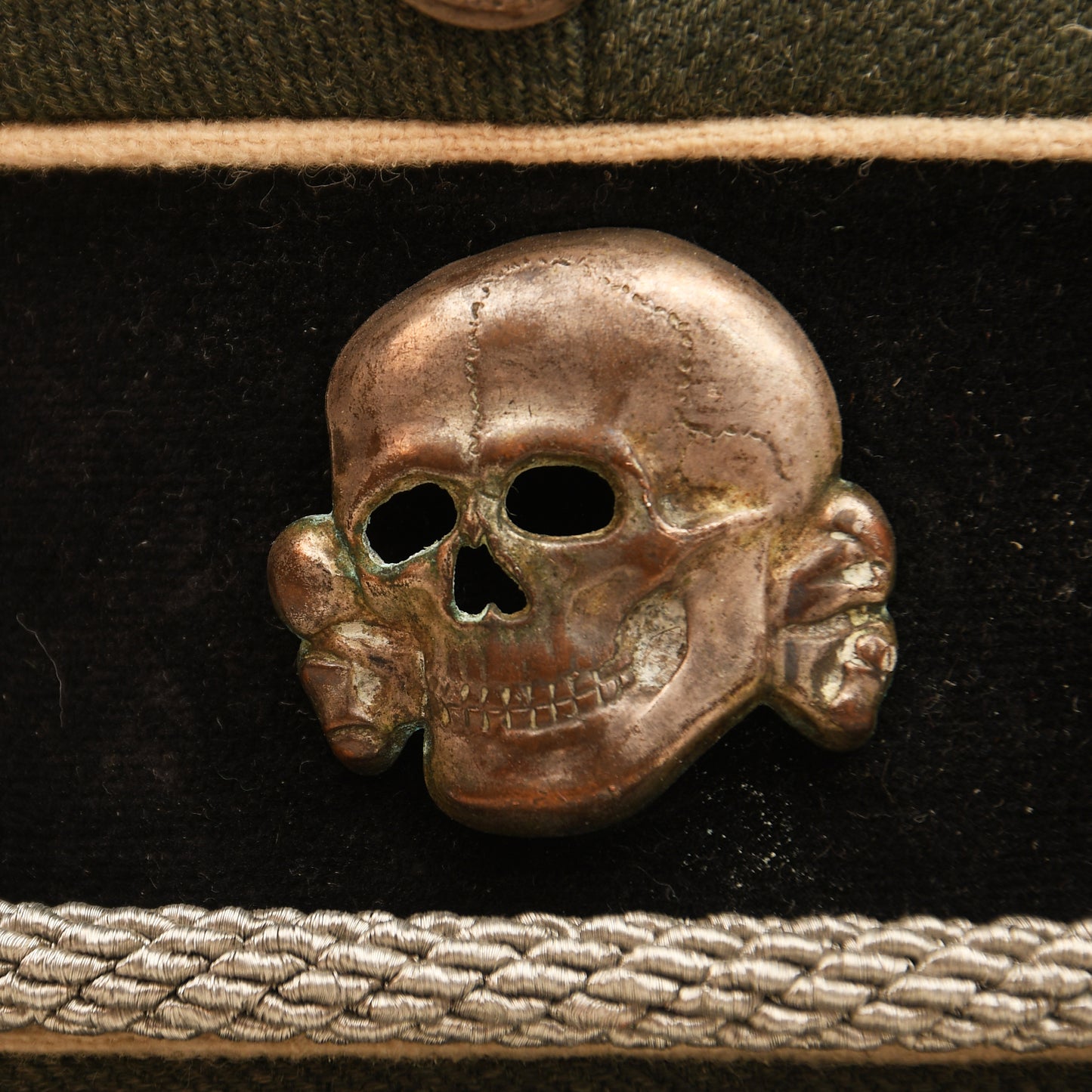 German WWII Waffen-SS Officer’s Visor Cap