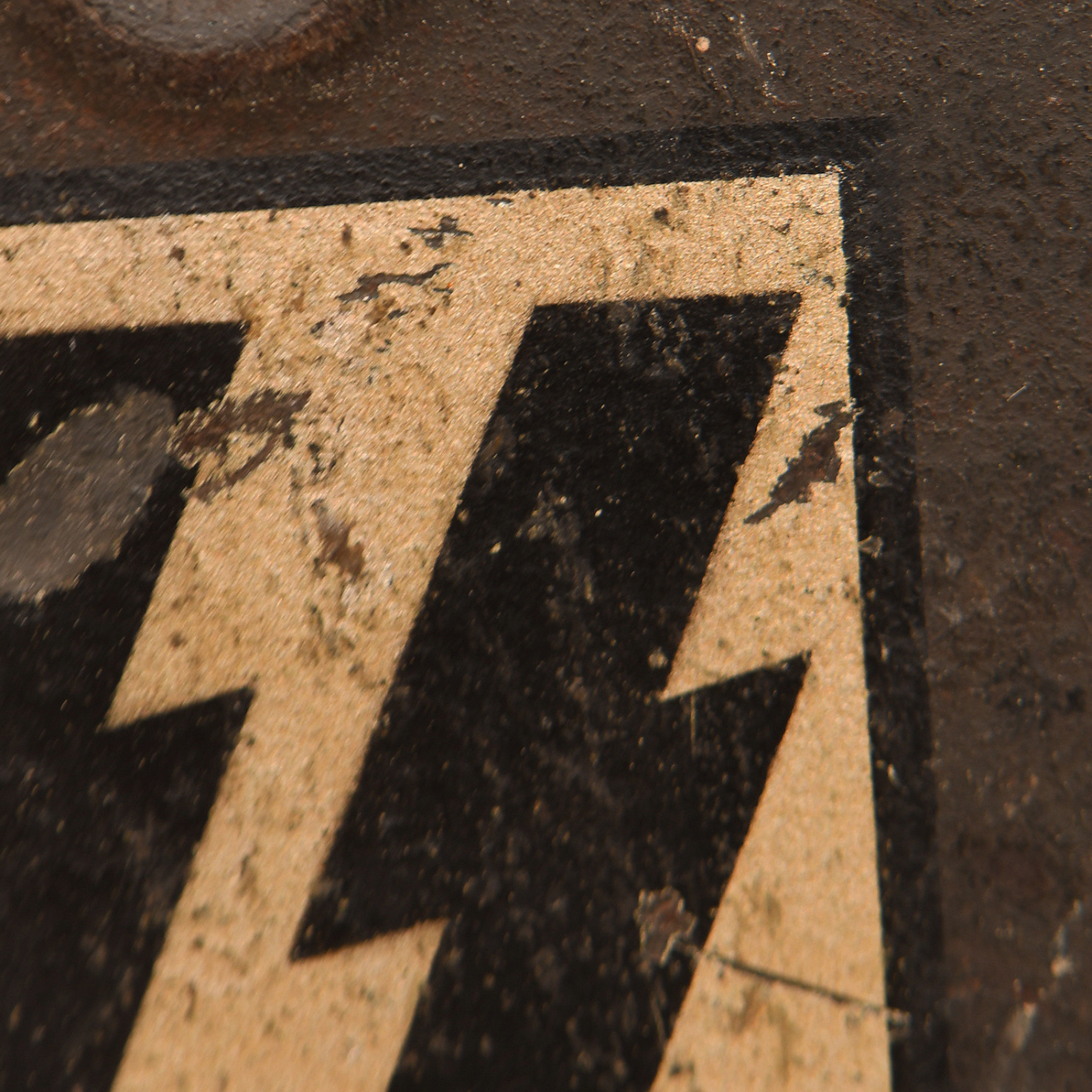 German WWII Waffen SS Model 1942 Raw Edge Single Decal Helmet
