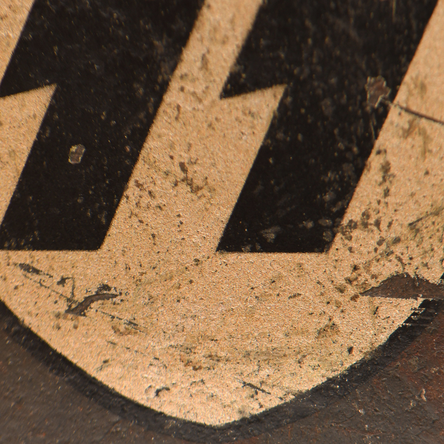 German WWII Waffen SS Model 1942 Raw Edge Single Decal Helmet