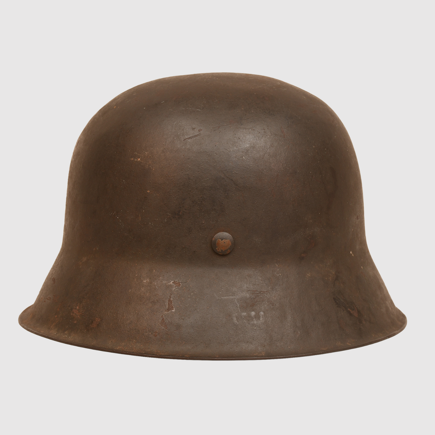 German WWII Waffen SS Model 1942 Raw Edge Single Decal Helmet