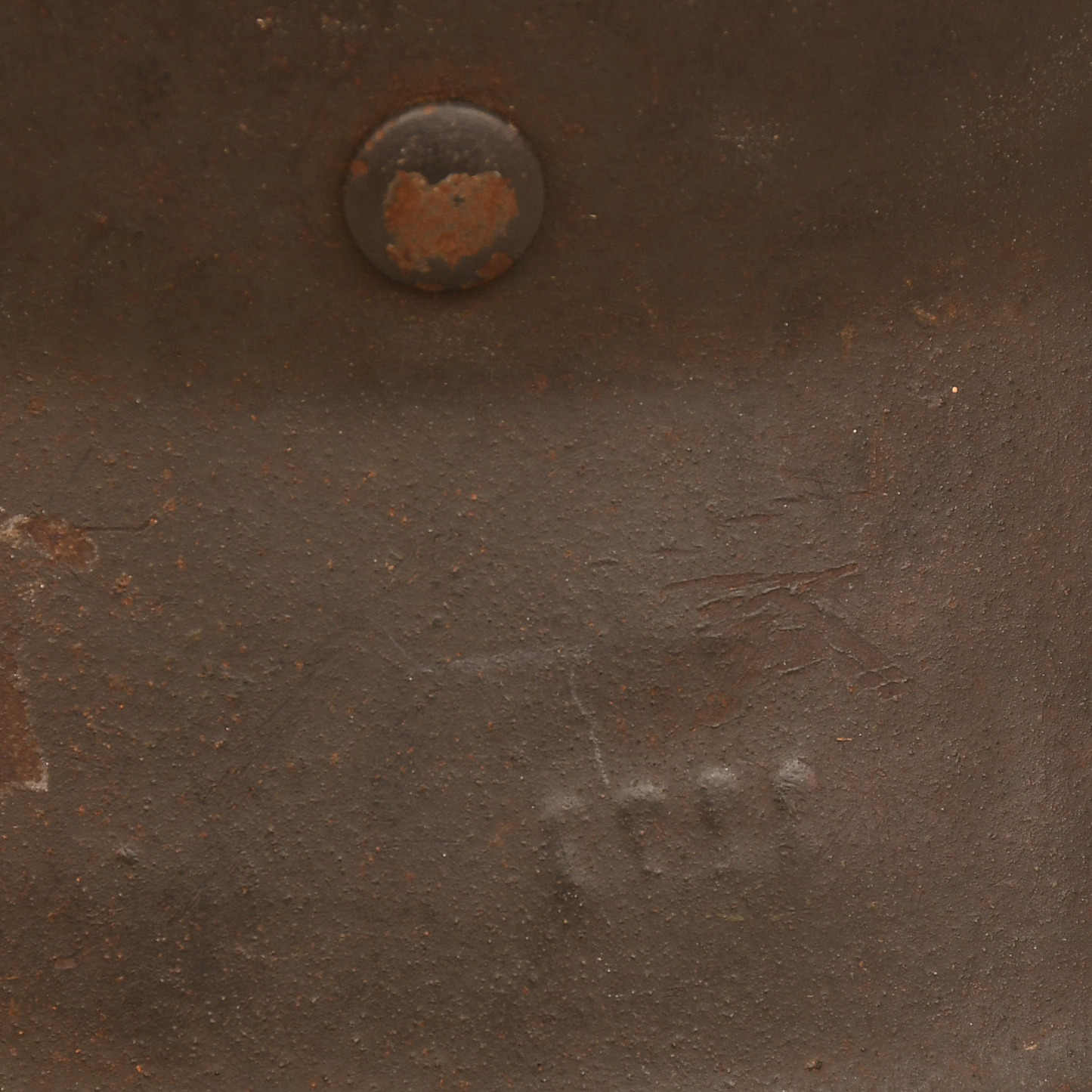 German WWII Waffen SS Model 1942 Raw Edge Single Decal Helmet