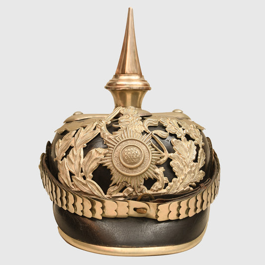 German WWI Hesse NCO’s All-Leather Pickelhaube