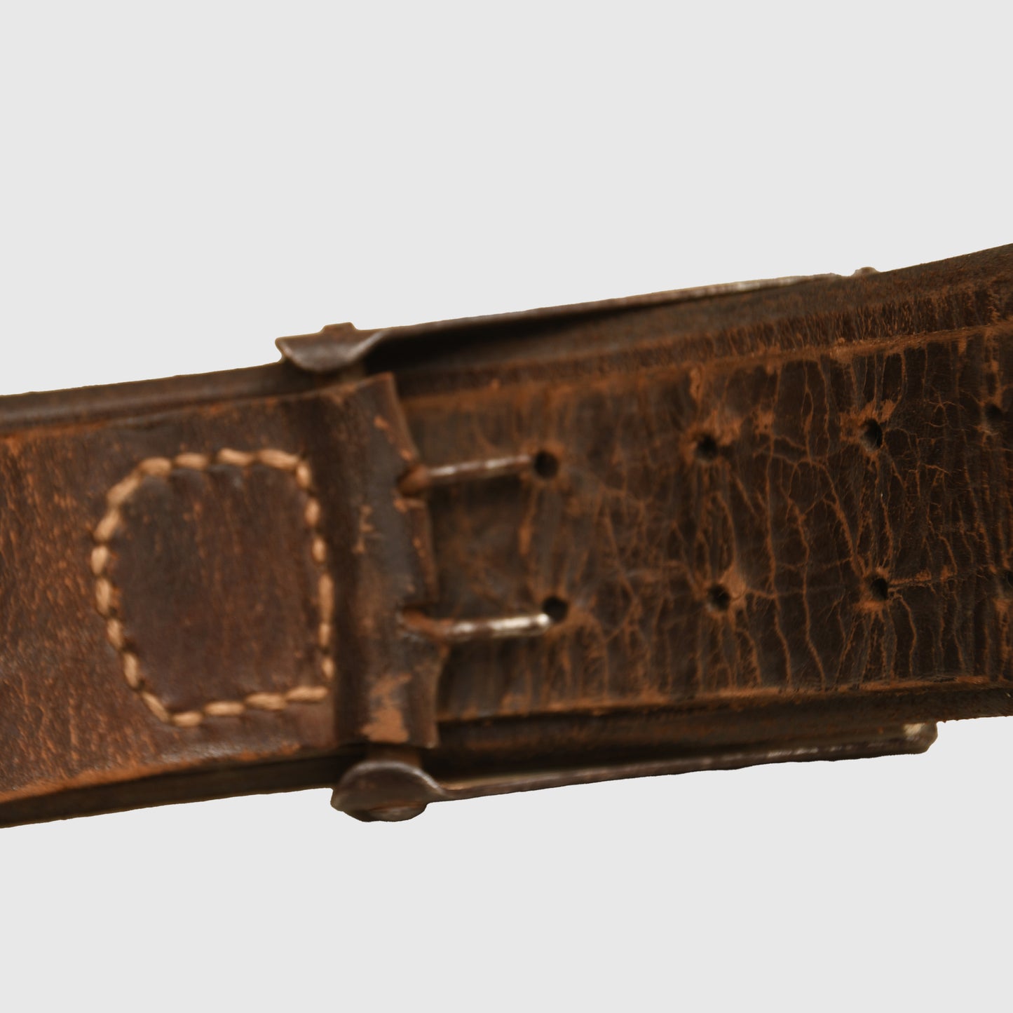 German WWI Hessian All Steel Buckle on Its Original Belt