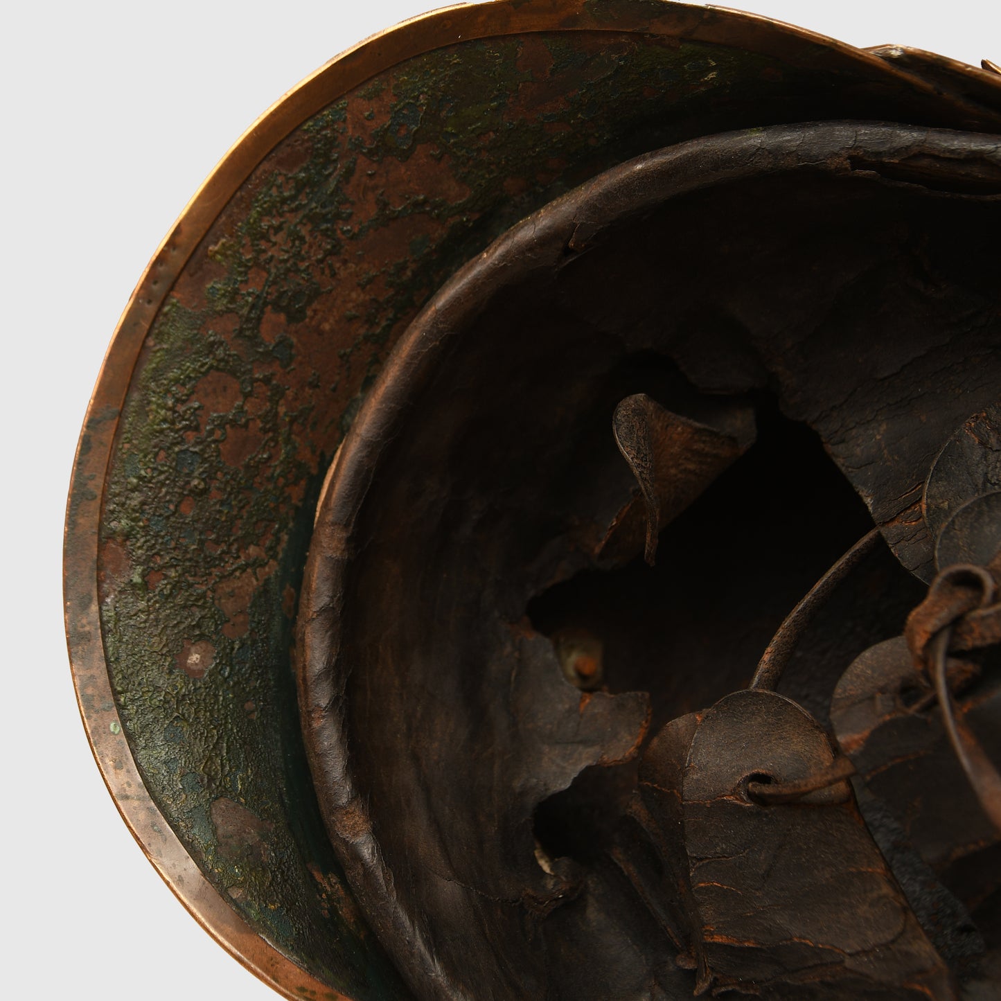 German WWI Saxon Guard Reiter All Steel Heavy Cavalry Helmet