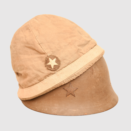 Japanese WWII Type 90 Army Combat Helmet with Original Cover