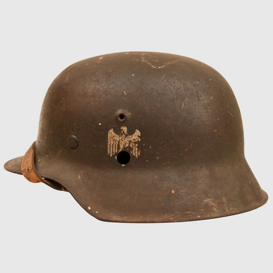 German WWII Army M.42 Single Decal Combat Helmet