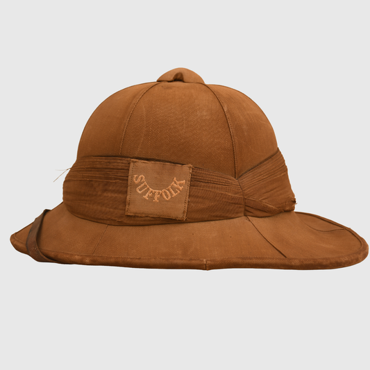 British WWI Royal Suffolk Regiment Wolsey Helmet