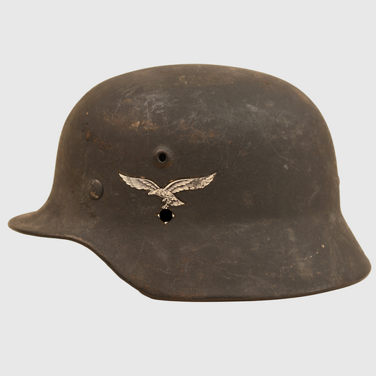 German WWII Luftwaffe M.40 Single Decal Combat Helmet