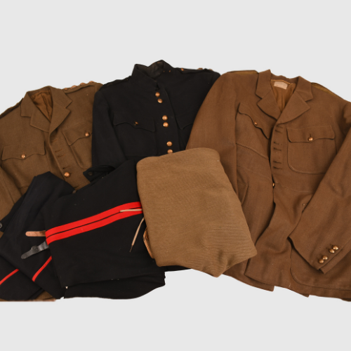 BRITISH WWI AND WWII COLDSTREAM GUARDS IDENTIFIED OFFICERS UNIFORM GROUP