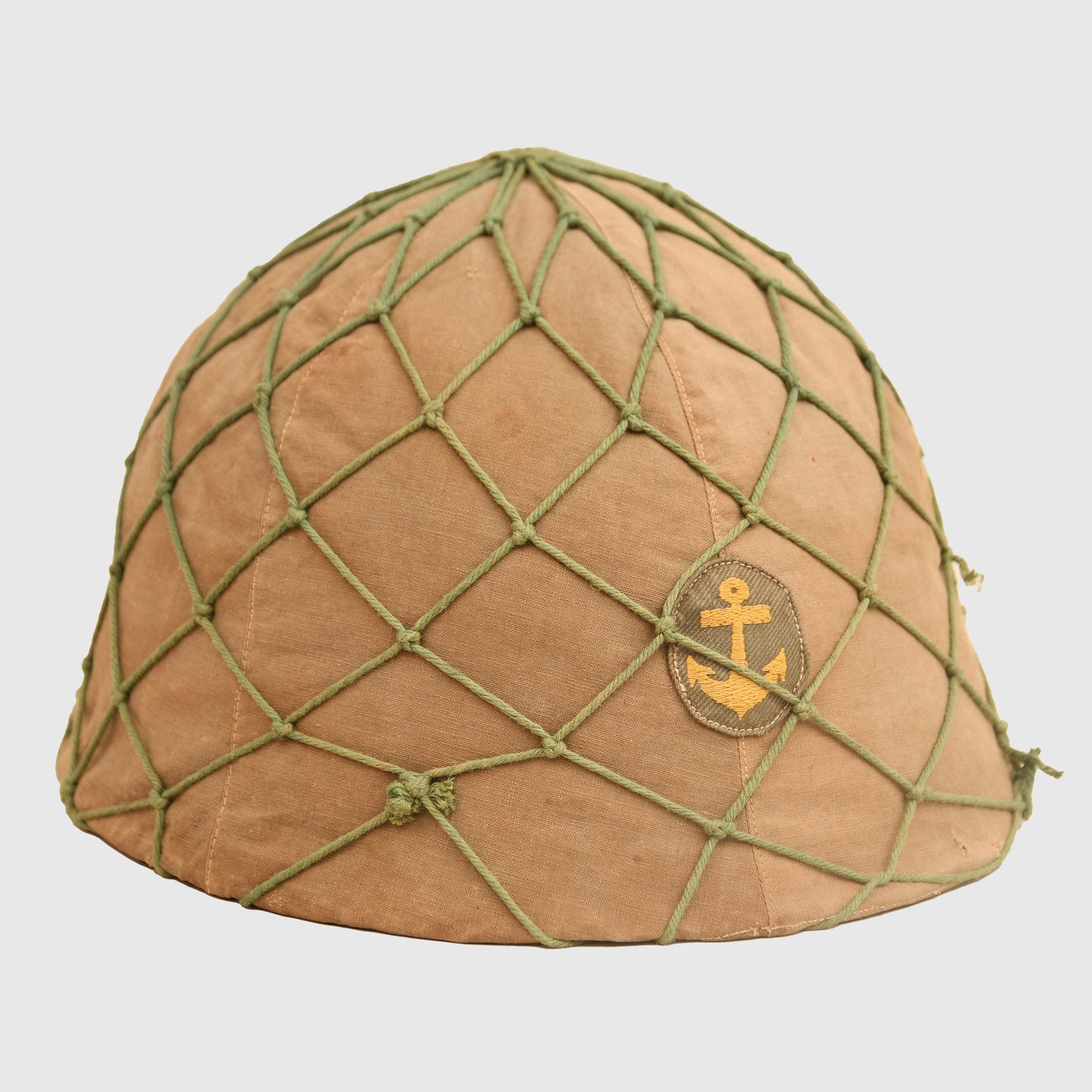 WWII Japanese Type 90 Naval Combat Helmet with Original Cover and Net