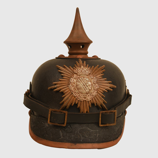 German WWI Saxon Regiment No. 133 Enlisted Man’s Pickelhaube