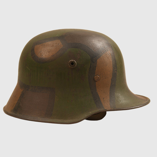 GERMAN WWI M.18 CAMOUFLAGE HELMET